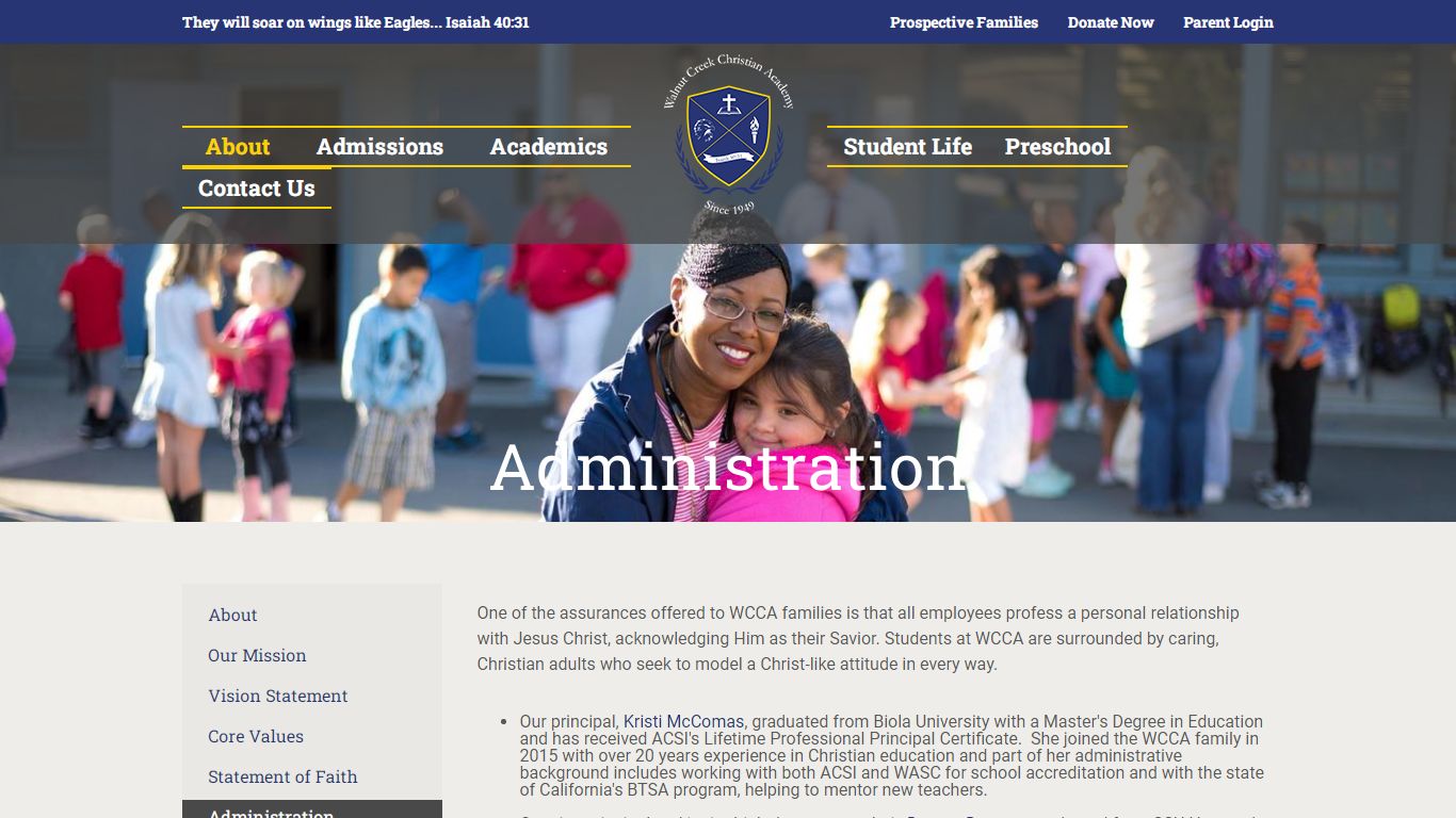 Administration - Walnut Creek Christian Academy